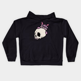 Cute Cat & Skull Pastel Goth Kids Hoodie